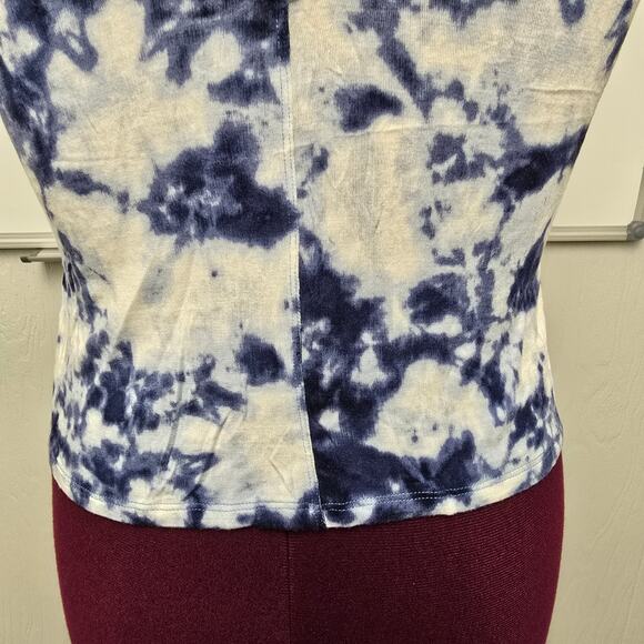 Women's Hollister Blue Tie-Dye Cutout Back Crop Tank Top | Size Small - Picture 7 of 9